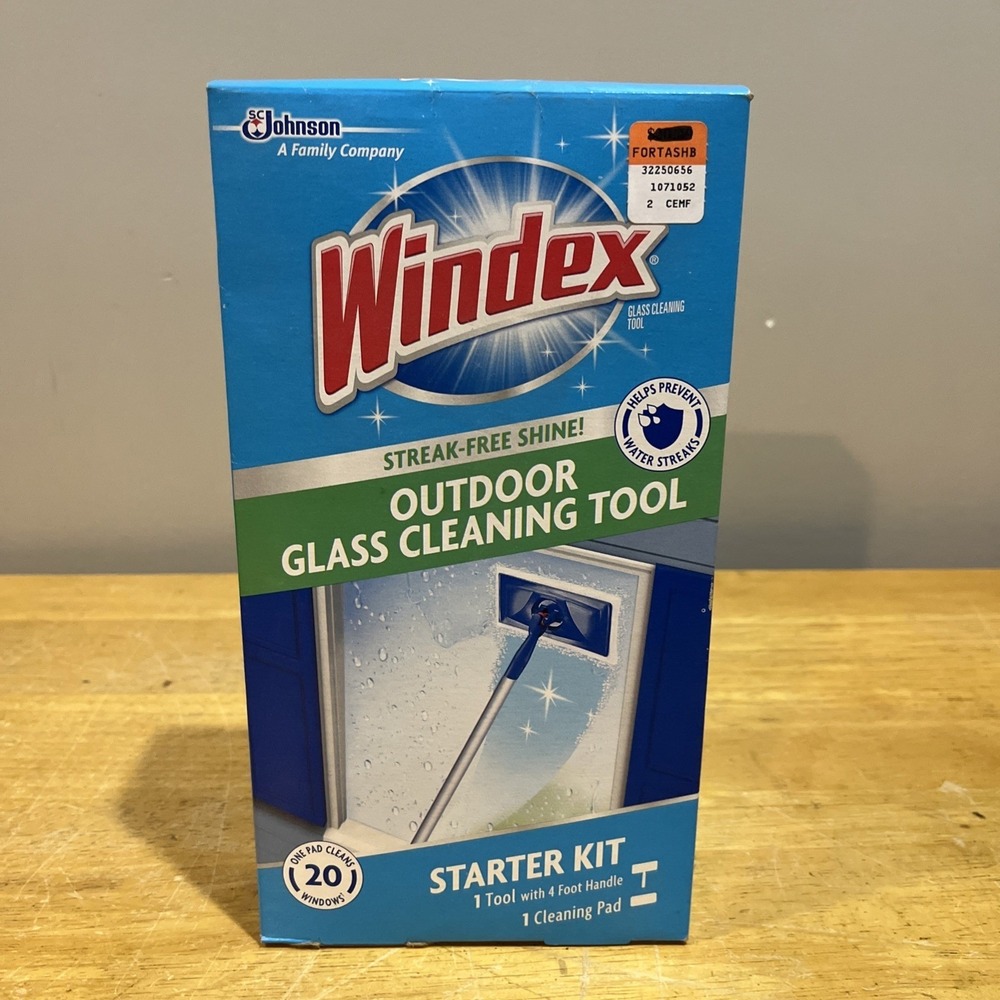 Windex Outdoor All In One Glass‎ Window Cleaner Tool Starter Kit NEW Sealed Box